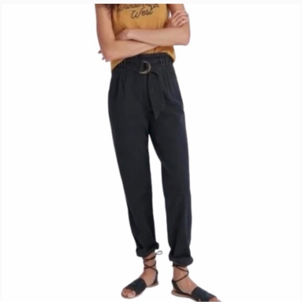 Anthropologie Malin Washed Black Utility Trouser Pant Women’s size XS Petite XSP
